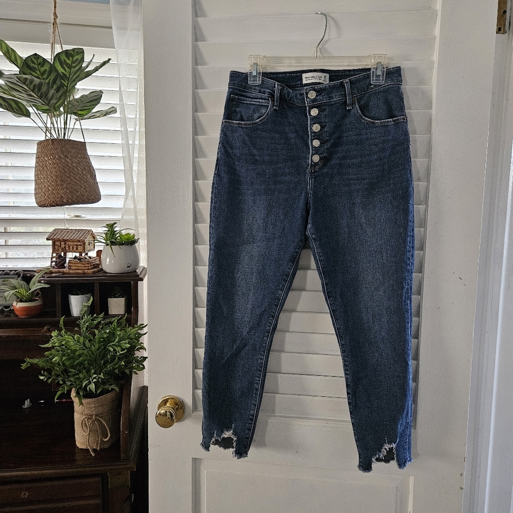 Abercrombie & Fitch High Rise Super Skinny Ankle Jeans Size 30/10S